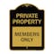 Signmission Designer Series Private Parking Members Only, Black & Gold Aluminum Sign, 18" x 24", BG-1824-23255 A-DES-BG-1824-23255 - alternate 1